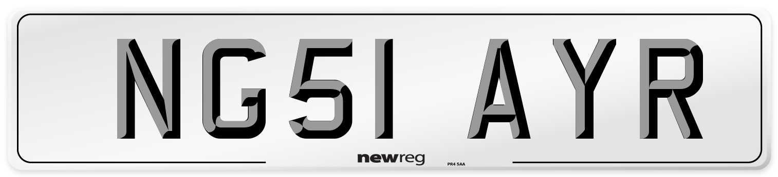 NG51 AYR Number Plate from New Reg